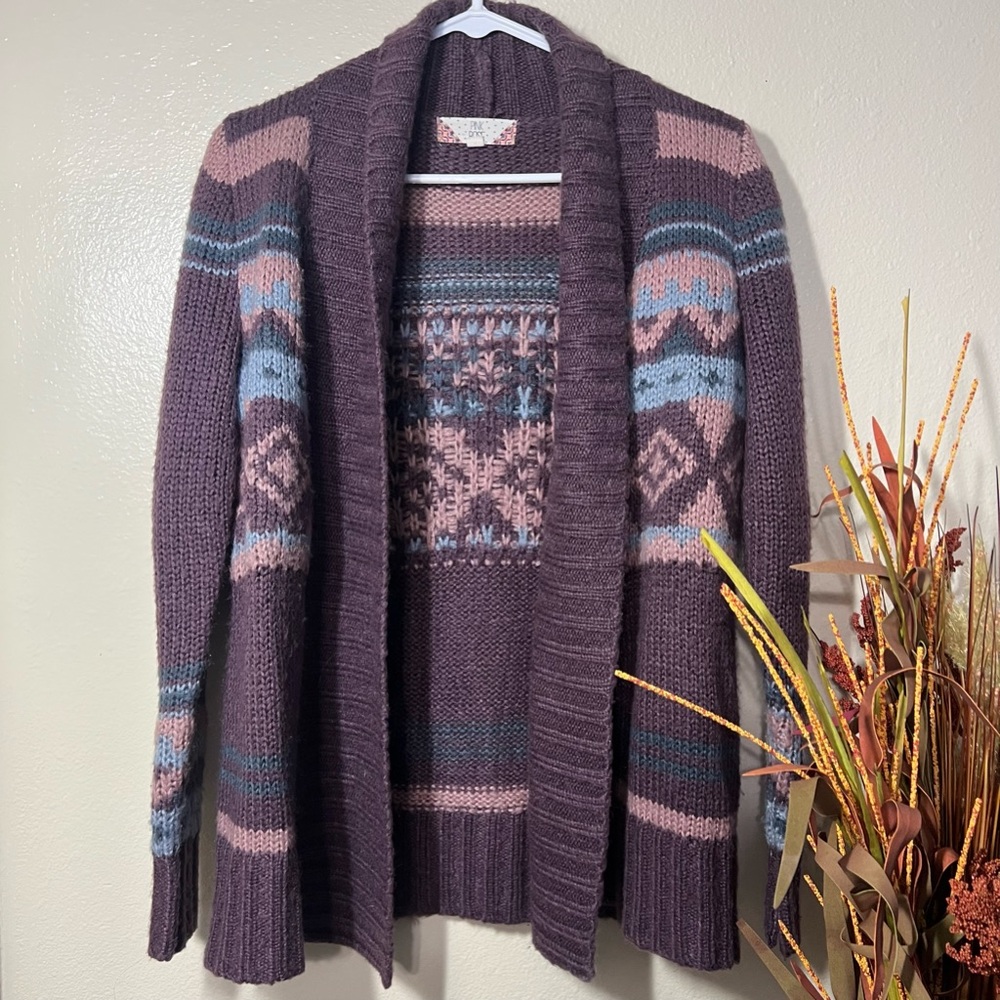 Pink rose knit sweater